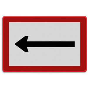 Shipping sign B.1c - Obligation to sail in the direction indicated by the arrow
