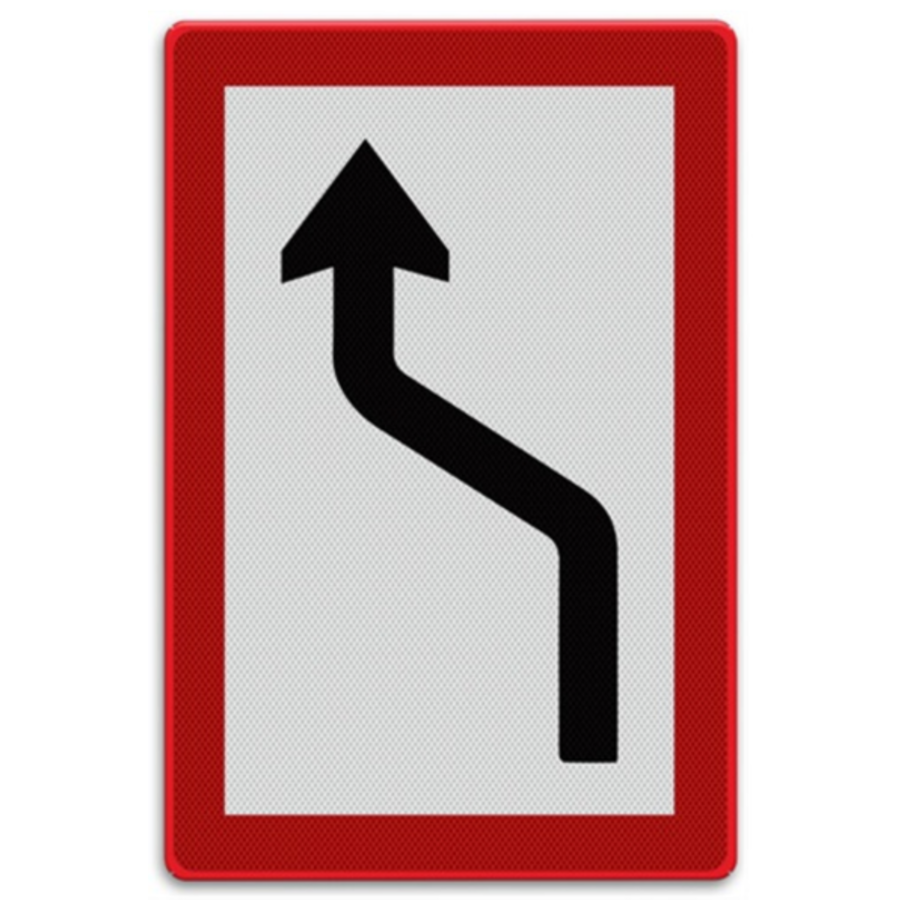 Scheepvaartbord B.2a - Verplichting zich naar de bakboordzijde te begeven Scheepvaartbord B.2a - Verplichting zich naar de bakboordzijde te begeven
