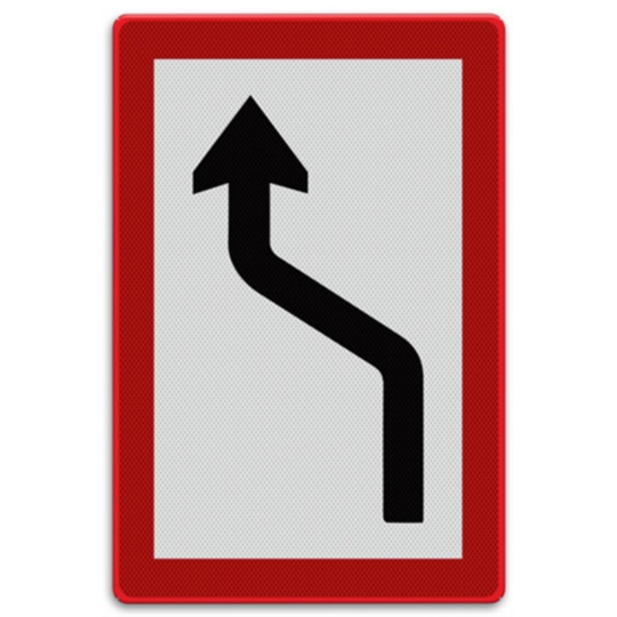 Shipping sign B.2a - Obligation to go to port side Shipping sign B.2a - Obligation to go to port side
