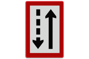 Shipping sign B.3b - Obligation to abide starboard side