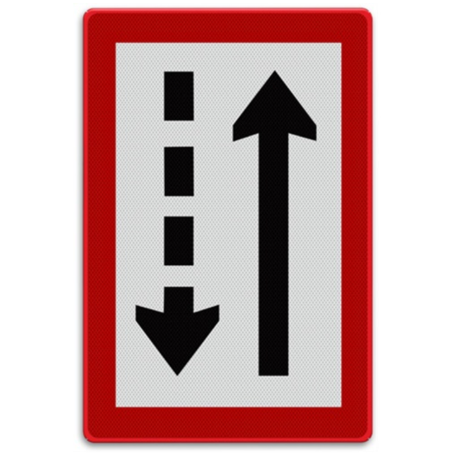 Shipping sign B.3b - Obligation to abide starboard side