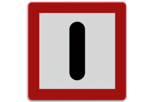 Scheepvaartbord B.8 - Verplichting bijzonder op te letten Scheepvaartbord B.8 - Verplichting bijzonder op te letten