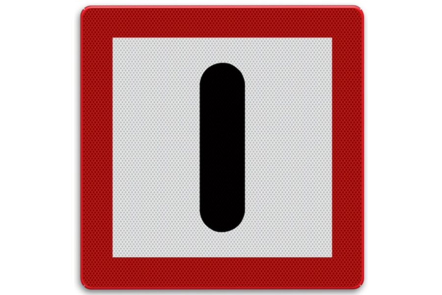 Shipping Sign B.8 - Obligation to pay particular attention