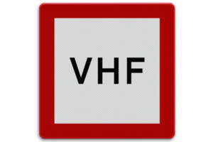 Shipping sign B.11a - Obligation to use the VHF radio ... Shipping sign B.11a - Obligation to use the VHF radio ...