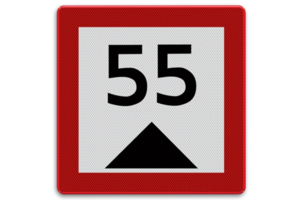 Scheepvaartbord C.1 - Beperkte waterdiepte Scheepvaartbord C.1 - Beperkte waterdiepte