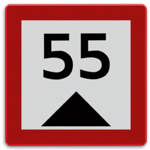 Scheepvaartbord C.1 - Beperkte waterdiepte Scheepvaartbord C.1 - Beperkte waterdiepte
