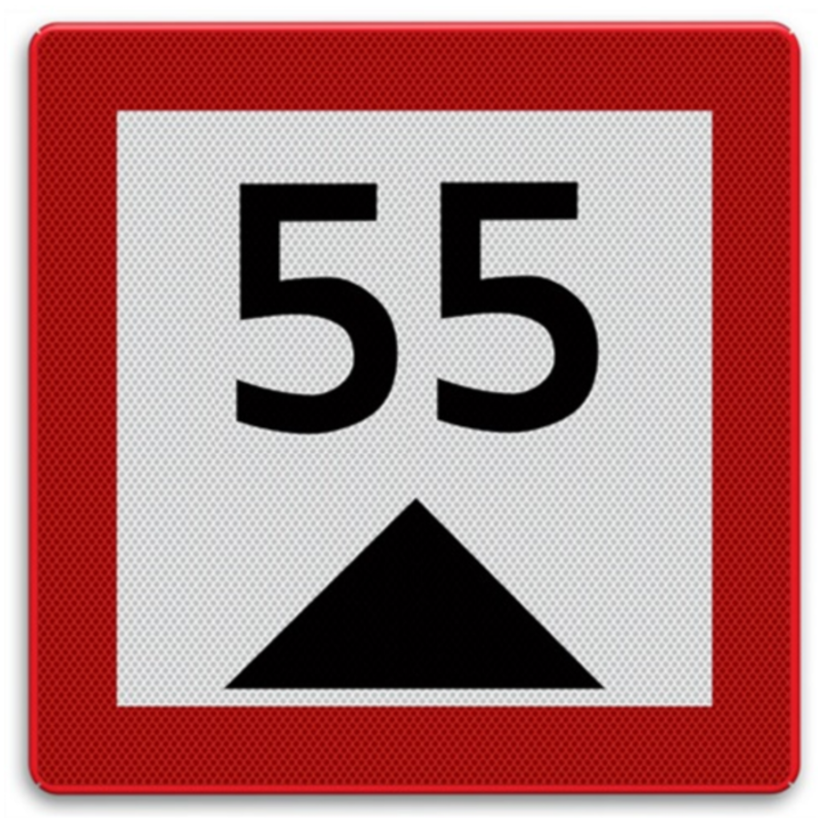 Scheepvaartbord C.1 - Beperkte waterdiepte Scheepvaartbord C.1 - Beperkte waterdiepte