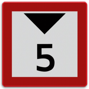 Shipping sign C.2 - Limited vertical clearance Shipping sign C.2 - Limited vertical clearance