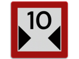 Shipping sign C.3 - Limited width of passage or fairway