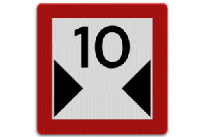 Shipping sign C.3 - Limited width of passage or fairway Shipping sign C.3 - Limited width of passage or fairway