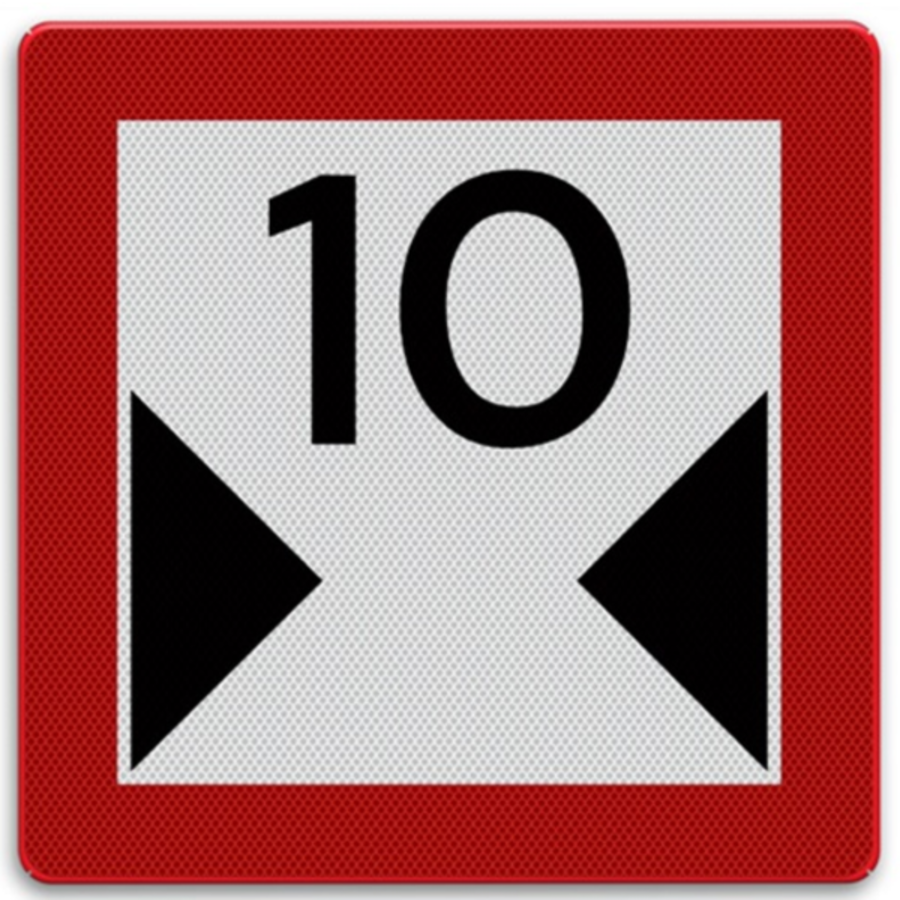 Shipping sign C.3 - Limited width of passage or fairway Shipping sign C.3 - Limited width of passage or fairway