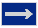 Shipping sign D.3a - Recommended heading