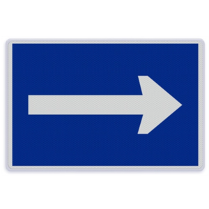 Shipping sign D.3a - Recommended heading