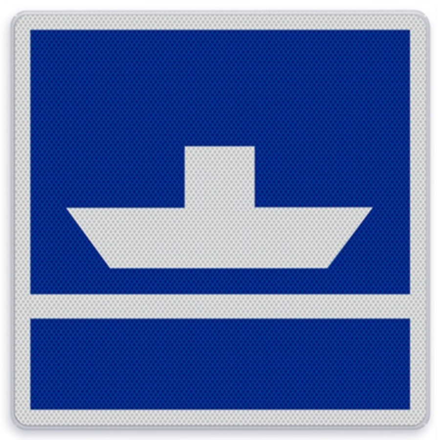 Scheepvaartbord E.4a - Niet vrijvarende veerpont