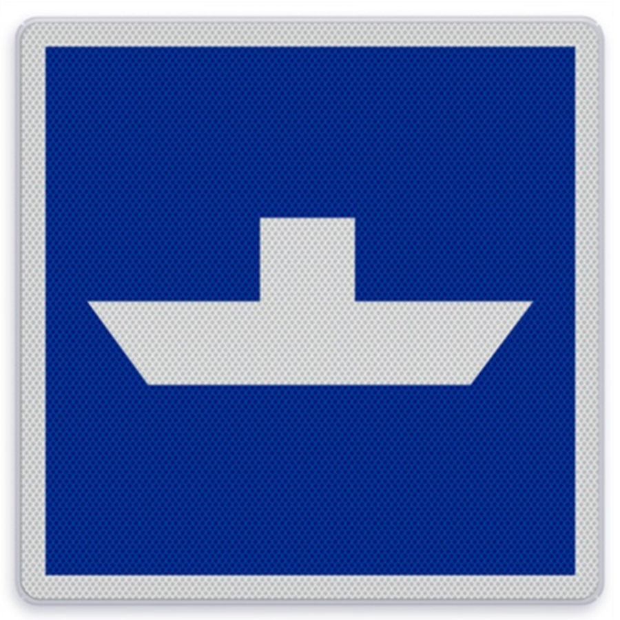 Shipping sign E.4b - Free sailing ferry Shipping sign E.4b - Free sailing ferry