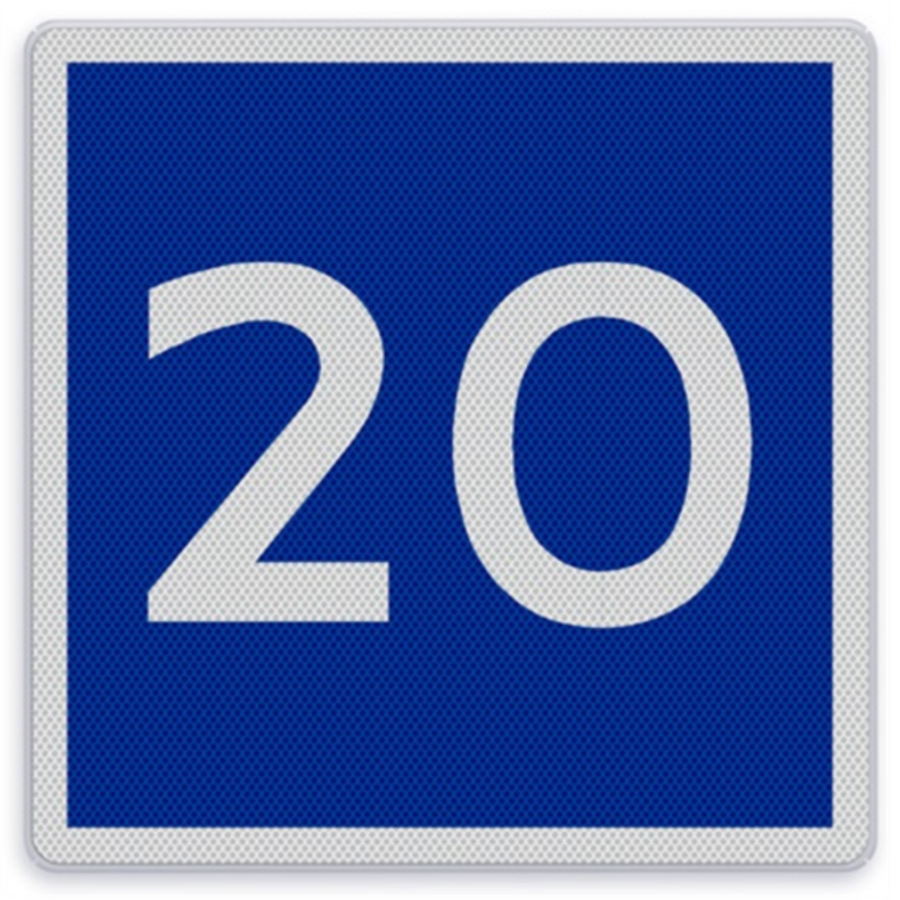 Shipping sign E.5.1 - Permission to take berth up to the indicated width in meters