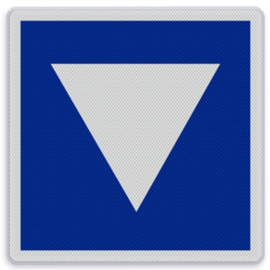 Scheepvaartbord E.5.8 - Ligplaatsen voor niet-kegelschepen, geen duwvaart zijnde Scheepvaartbord E.5.8 - Ligplaatsen voor niet-kegelschepen, geen duwvaart zijnde