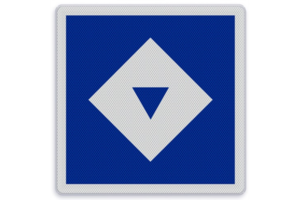 Shipping sign E.5.13 - Berths for ships with one cone Shipping sign E.5.13 - Berths for ships with one cone