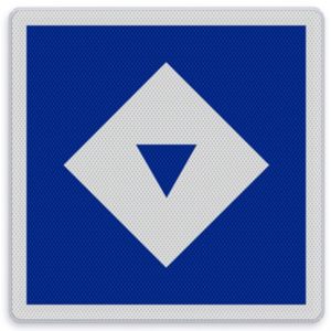 Shipping sign E.5.13 - Berths for ships with one cone