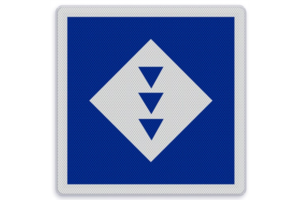 Shipping sign E.5.15 - Berths for ships with three cones Shipping sign E.5.15 - Berths for ships with three cones