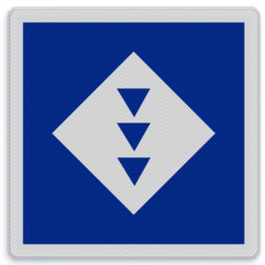 Shipping sign E.5.15 - Berths for ships with three cones Shipping sign E.5.15 - Berths for ships with three cones