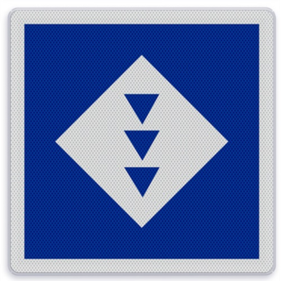 Shipping sign E.5.15 - Berths for ships with three cones Shipping sign E.5.15 - Berths for ships with three cones