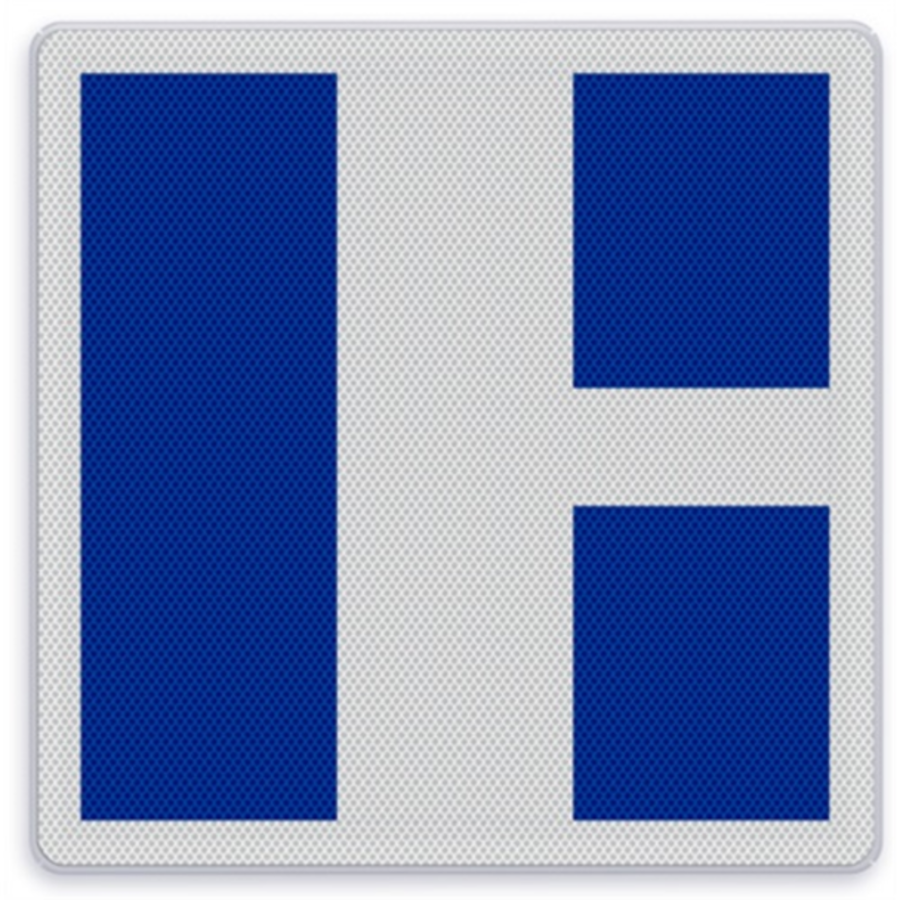 Scheepvaartbord E.9b - Aanduiding hoofd en nevenvaarwater(s) Scheepvaartbord E.9b - Aanduiding hoofd en nevenvaarwater(s)