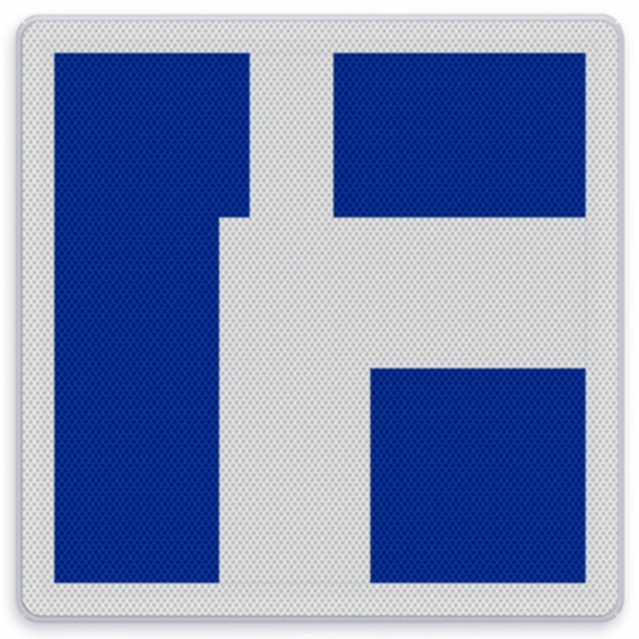 Scheepvaartbord E.9d - Aanduiding hoofd en nevenvaarwater(s) Scheepvaartbord E.9d - Aanduiding hoofd en nevenvaarwater(s)