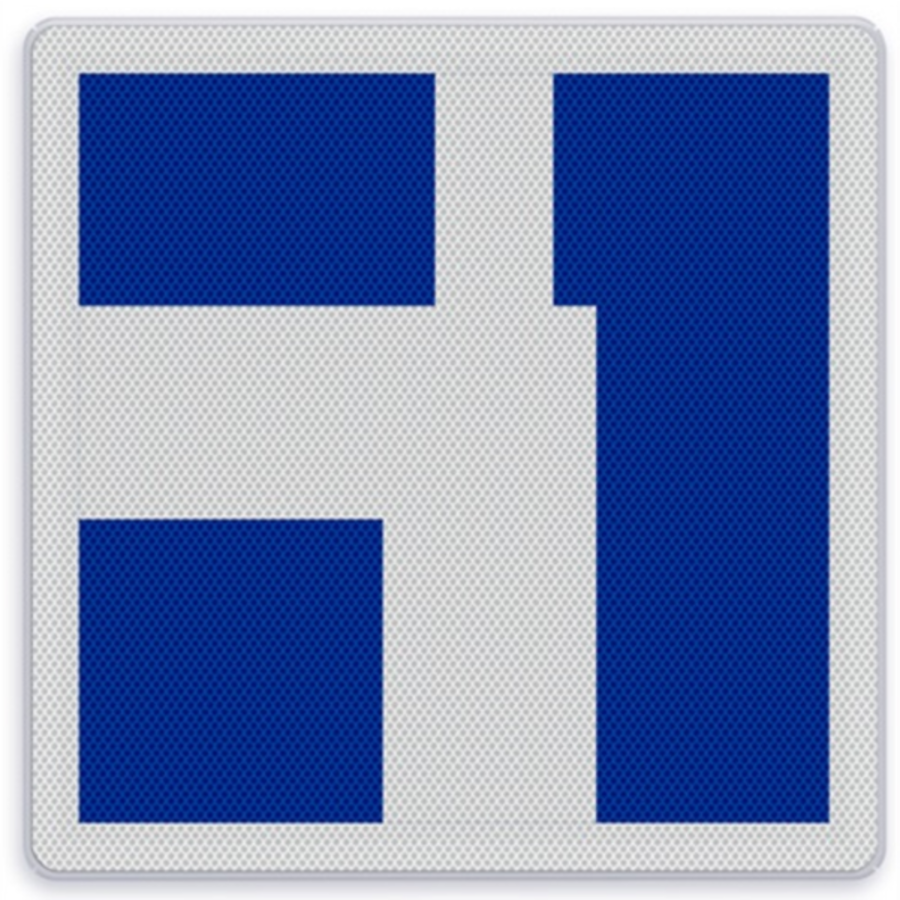 Scheepvaartbord E.9e - Aanduiding hoofd en nevenvaarwater(s) Scheepvaartbord E.9e - Aanduiding hoofd en nevenvaarwater(s)