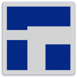 Shipping sign E.9f - Indication of main and secondary fairway (s)