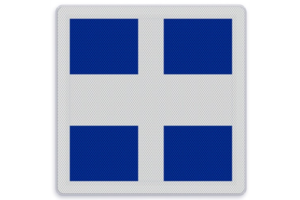 Shipping sign E.10a - Indication of secondary and main fairway(s) Shipping sign E.10a - Indication of secondary and main fairway(s)