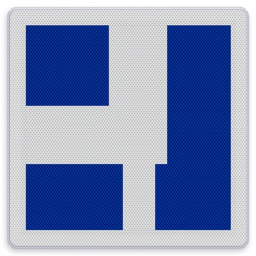 Scheepvaartbord E.10d - Aanduiding neven en hoofdvaarwater(s) Scheepvaartbord E.10d - Aanduiding neven en hoofdvaarwater(s)