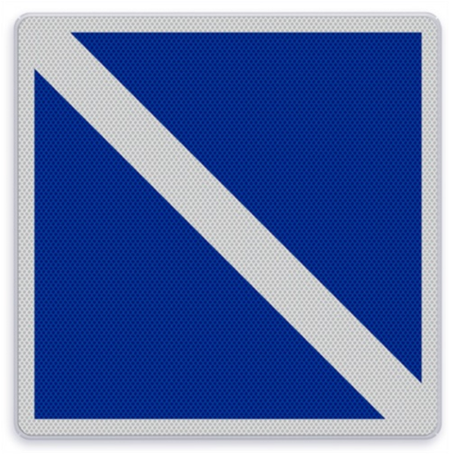 Shipping Sign E.11 - End of a prohibition or order valid for one direction or end of a restriction Shipping Sign E.11 - End of a prohibition or order valid for one direction or end of a restriction