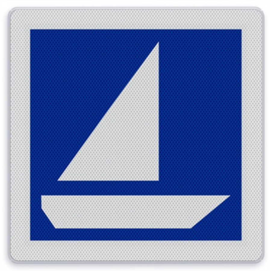 Shipping sign E.18 - Sailing ships allowed Shipping sign E.18 - Sailing ships allowed