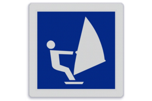 Shipping sign E.20 - Sailing boards allowed Shipping sign E.20 - Sailing boards allowed