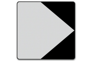 Shipping sign F.2a right - Direction indication with side panels Shipping sign F.2a right - Direction indication with side panels