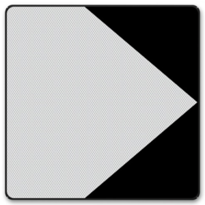 Scheepvaartbord F.2a rechts - Richtingaanduiding met zijborden Scheepvaartbord F.2a rechts - Richtingaanduiding met zijborden