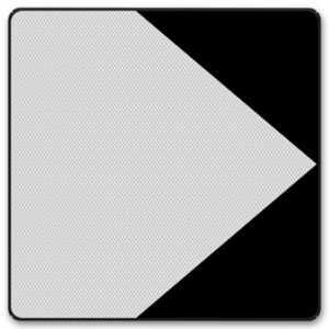 Shipping sign F.2a right - Direction indication with side panels