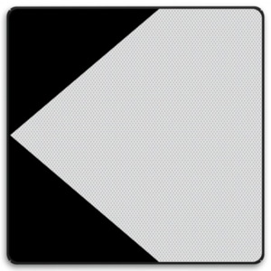 Scheepvaartbord F.2a links - Richtingaanduiding met zijborden Scheepvaartbord F.2a links - Richtingaanduiding met zijborden
