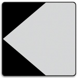 Shipping sign F.2a left - Direction indication with side panels
