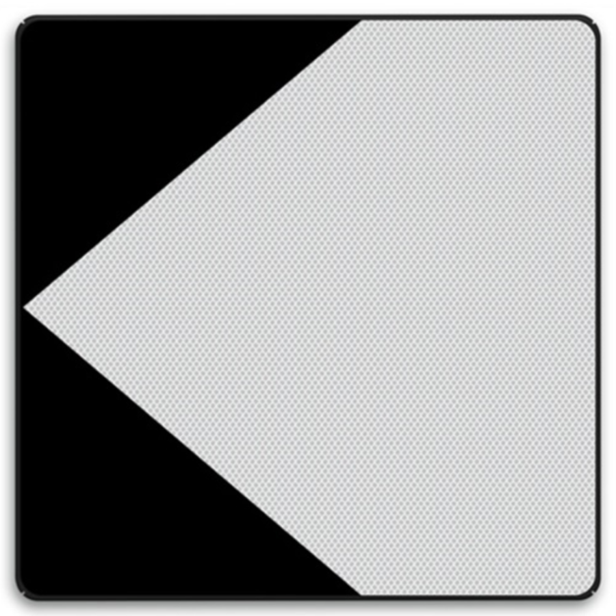 Shipping sign F.2a left - Direction indication with side panels Shipping sign F.2a left - Direction indication with side panels