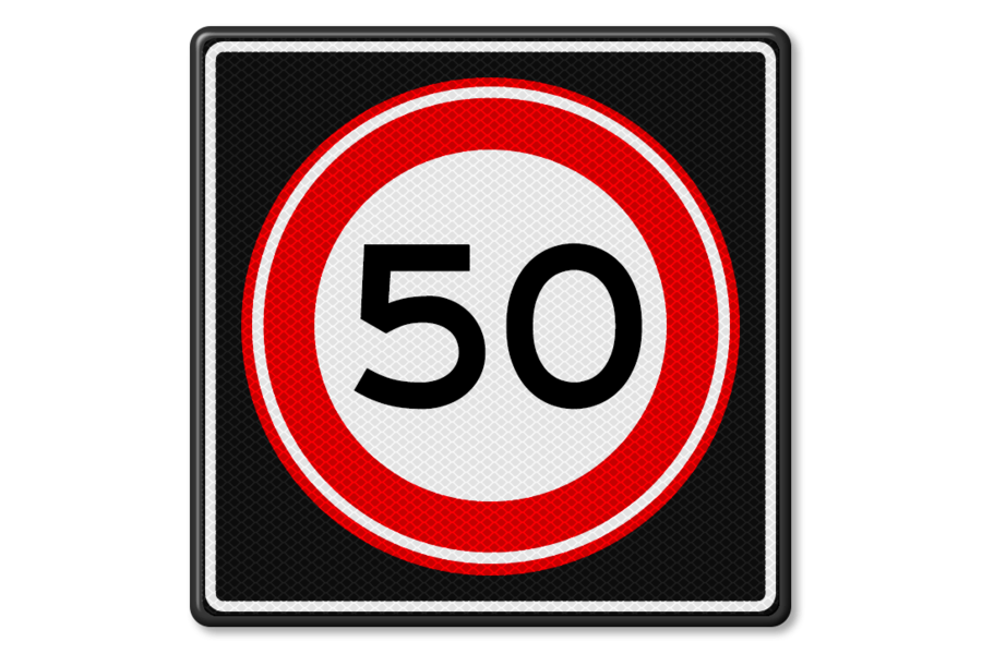 Traffic sign RVV A01-50s - Maximum speed 50 km/h