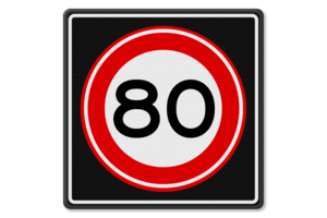 Traffic sign RVV A01-80s - Maximum speed 80 km/h