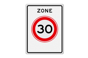 Verkeersbord RVV A01-30zb - Begin zone maximum snelheid 30 km/u