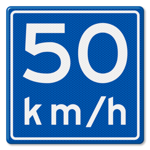 Verkeersbord RVV A04-50 adviessnelheid - snelheid invoerbaar Verkeersbord RVV A04-50 adviessnelheid - snelheid invoerbaar