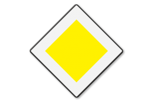 Traffic sign RVV B01 - Priority road