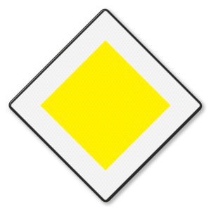 Traffic sign RVV B01 - Priority road