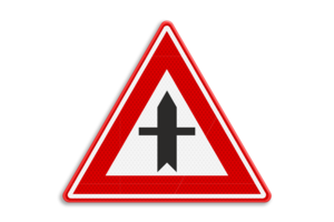 Traffic sign RVV B03 - Priority intersection Traffic sign RVV B03 - Priority intersection