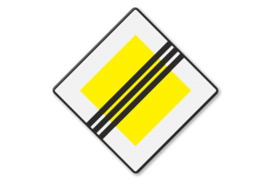 Traffic sign RVV B02 - End of priority road