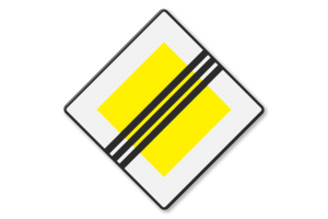 Traffic sign RVV B02 - End of priority road Traffic sign RVV B02 - End of priority road